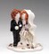 Ceramic Bride and Groom Wedding Cake Topper, Wedding Decor, Wedding Gift